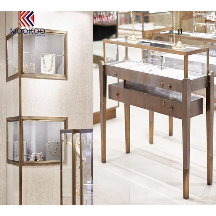 Glass Jewelry Display Stand Cabinet Design For Jewelry Shop